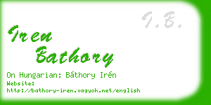 iren bathory business card